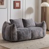 TIRAMISUBEST 75 inch Giant Bean Bag Couch Ultra Soft Rabbit Fabric 650 lb Capacity 2 Accent Pillows No Tool Setup Living Room Bedroom - 3 of 4