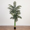 Artificial Palm Tree 8FT Indoor, Golden Cane Silk Tree with Planter, Realistic Faux Palm Plant for Home Decor - 2 of 4