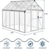 GustoWave Easy To Assemble Walk-In Aluminum Greenhouse In Black. (Upgraded Handle Version) - 2 of 4