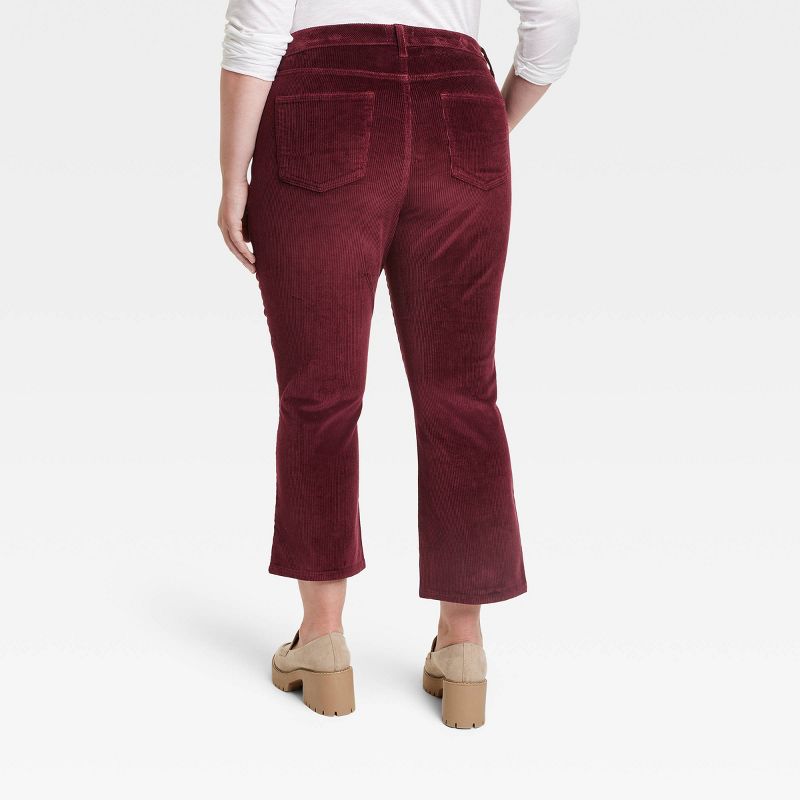 Women's High-Rise Corduroy Bootcut Jeans - Universal Thread™ Burgundy, 3 of 11