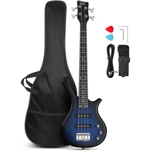 GLARRY 4 String 36-inch Electric Bass Guitar with Cable, Strap and Bag for All Skill Level, Adults,Travel - 1 of 4