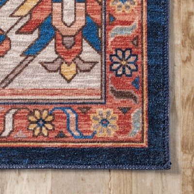 Eco-Friendly Reversible Rust Washable Area Rug, 3' x 5'