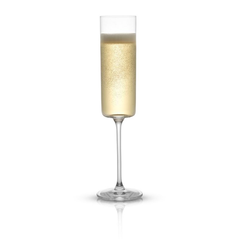 JoyJolt Claire Cyrstal Cylinder Champagne Glasses - Set of 4 Champagne Flutes - 5.7 oz, 4 of 11