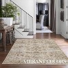 Washable Hallway Runner Rug, Ultra-Thin Non-Slip Low-Pile Vintage Indoor Carpet for Kitchen, Laundry, Bedside Accent - 2 of 4