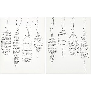 Pavilion Gift Company - Lake - 12" x 15" Embroidered Plaques (Set of 2) - Wall Sign Panels - 1 of 4