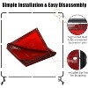 3 Panel 6x6FT Welding Screen, Flame Resistant PVC Curtain, Transparent Safety Panel, Lockable Wheels, Workshop Garage - 3 of 4
