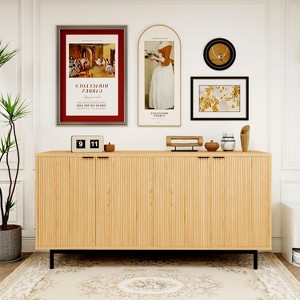Dyonery Buffet Cabinet with Storage 58" Large Sideboard with Shelves and 4 Doors - 1 of 4