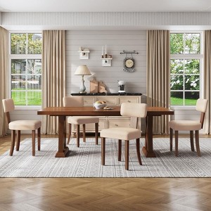 AMERLIFE Farmhouse Chair Set, Mid Century Modern Dining Chairs, Easy to Install, - 1 of 4