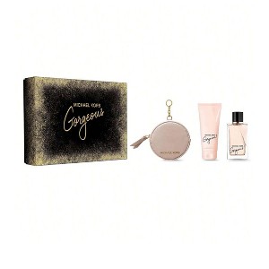 Gorgeous by Michael Kors for Women - 3 Pc Gift Set 3.4oz EDP Spray, 3.4oz Body Lotion, Round Purse - 1 of 1