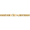 Black Bow Jewelry 5.25mm, 14k Yellow Gold, Solid Byzantine Chain Bracelet - 3 of 4