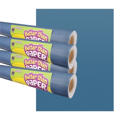 Teacher Created Resources Better Than Paper Bulletin Board Roll, 4' x 12',  Admiral Blue Wood, 4 Rolls