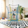 Costway Kids Mini Trampoline w/59'' Higher Enclosure Net Seamless Jumping Mat Zipper Door Yellow\Orange - 2 of 4