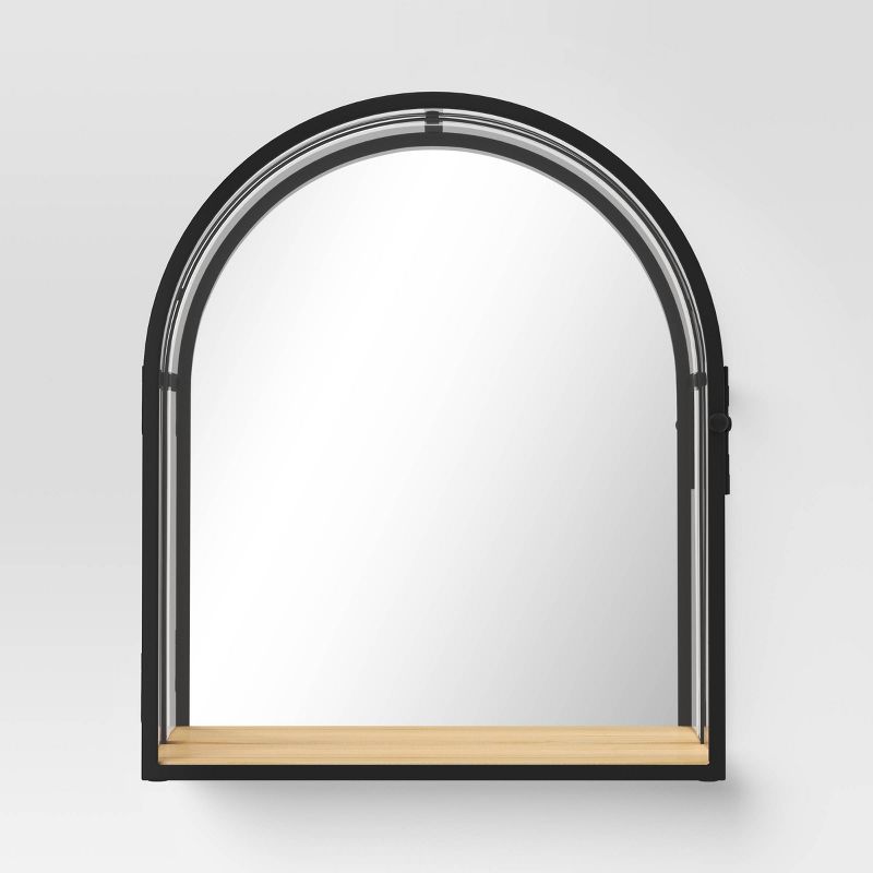 12&#34;x14&#34; Arched Mirrored Display Box Black - Threshold&#8482;, 1 of 7