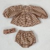 MyKids-USA Baby Girl Plaid Pattern Loose Blouses WIth Shorts Headband 3 Pieces Sets - 2 of 4