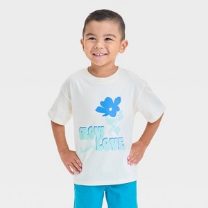Toddler Boys' Short Sleeve Grow Love Graphic T-Shirt - Cat & Jack™ White - 1 of 4