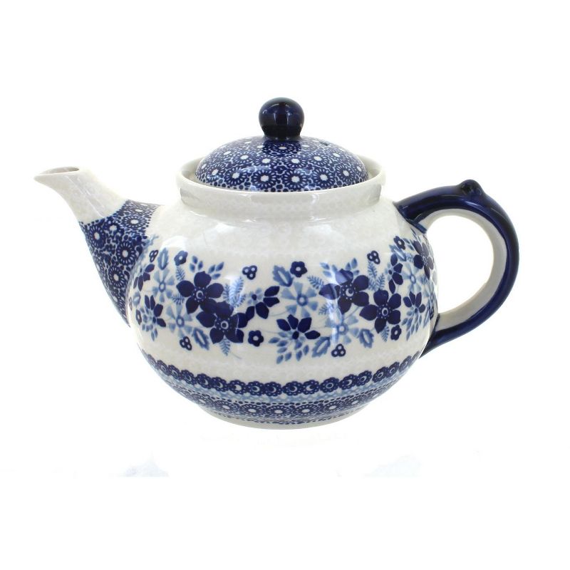 Blue Rose Polish Pottery C017 Manufaktura Teapot, 1 of 3