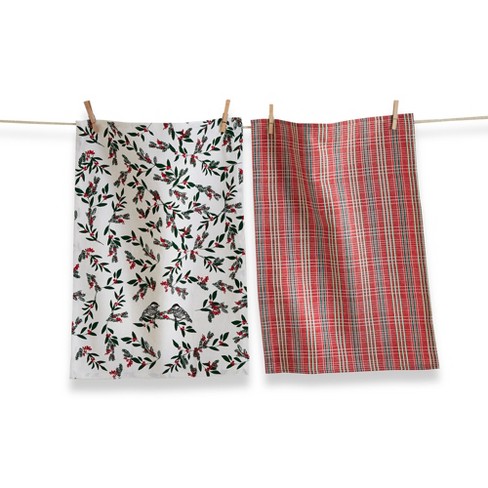 Tag Farmhouse Birds & Sprigs Dish Towel Set Of 2 : Target