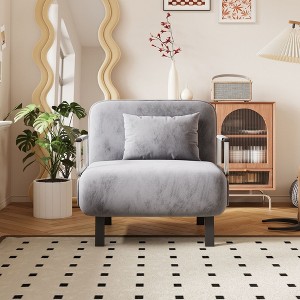 NicBex  Convertible Sleeper Chair,Folding Sofa Bed with Adjustable Backrest,Comfortable Couches with Sturdy Iron Frame for Living Room - 1 of 4