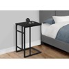 FONTOI C-shaped Side Table, Bedside Table with Felt pads, Snack Stand, Sofa Side Table for Living Room, Bedroom, Black, 11.75"*24"*18" - 2 of 4