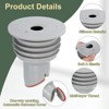 Unique Bargains Silicone Anti-Odor Ring Washing Machine Sealing Drain Stoppers 2 Pcs - 3 of 4