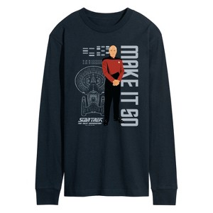 Men's - Star Trek - Picard Make It So Long Sleeve Graphic T-Shirt - 1 of 4