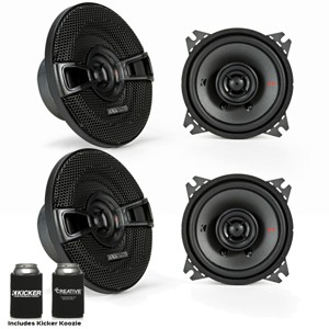 Kicker Speaker Bundle - Two pairs of Kicker 4 Inch KS-Series Speakers 44KSC404 - 1 of 4