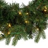 Kurt S. Adler 24“ Pre-Lit Warm White Cluster LED Noble Fir Wreath - 2 of 4