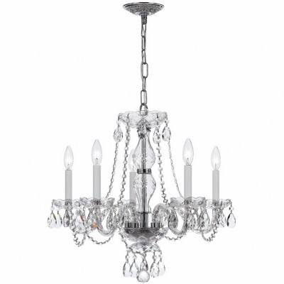 Crystorama Lighting Traditional Crystal 5 - Light Chandelier in  Polished Chrome