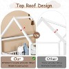 Zevemomo Full House Floor Bed Frame With Roof, Full Size Toddler Montessori Bed With Heighten Fence, for Kids, Boys and Girls, Easy Assembly, White - 3 of 4