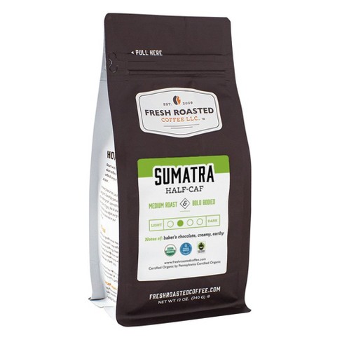 Fresh Roasted Coffee, Organic Sumatran Half Caf, Ground Coffee - image 1 of 4