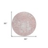 Pink Blush And Ivory Abstract Washable Indoor Outdoor Area Rug - 3 of 4