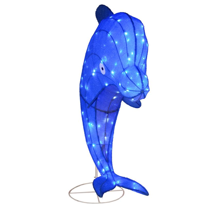 40" LED Blue Dolphin Novelty Sculpture Light Warm White Lights - National Tree Company, 5 of 7