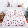 Christmas Sheets Queen, Soft Brushed Microfiber Bed Sheet Set, 16 Inches Deep Pocket Fitted Sheet,Flat Sheet & 2 Pillowcase Winter Holiday Sheets Set - 4 of 4