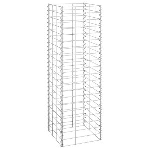vidaXL Gabion Wall Gabion Retaining Wall Gabion Basket Cage Heavy Duty Metal - 11.8" x 11.8" x 39.4" (3 pcs) - 1 of 4