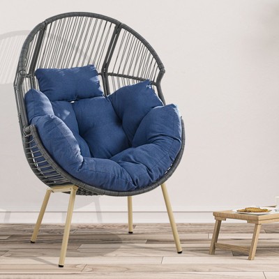 Outdoor PE Wicker Egg Chair for Balcony