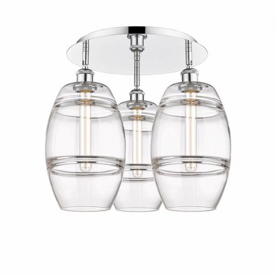 Vaz - 3 Light Flush Mount In Industrial Style-10.88 Inches Tall and 19.75 Inches Wide