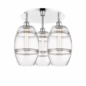 Vaz - 3 Light Flush Mount In Industrial Style-10.88 Inches Tall and 19.75 Inches Wide - 1 of 1