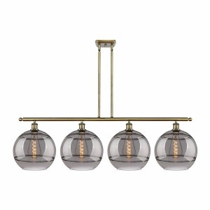 Rochester - 4 Light Stem Hung Island In Industrial Style-13.88 Inches Tall and 50.25 Inches Wide - 1 of 1
