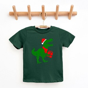 The Juniper Shop Dino Present Toddler Short Sleeve Tee - 4T - Forest - 1 of 3