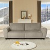 Corduroy 3-Seater Sleeper Sofa - 2-in-1 Convertible Couch with Storage & Cushions for Living Room, Apartment or Office - 2 of 4