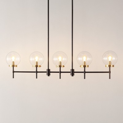 Mylah 5-Light Oil Rubbed Bronze Glass Globe Pendant