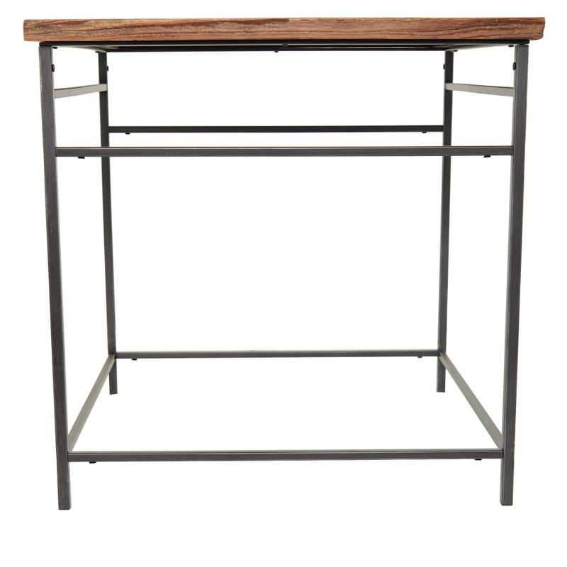 Rustic Wood and Iron Accent Table Brown - Olivia &#38; May, 5 of 8