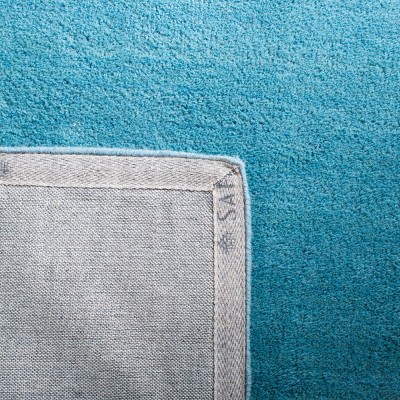 Turquoise Handmade Wool 9' x 12' Tufted Area Rug