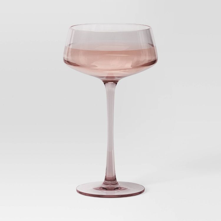 9.8oz Cocktail Coupe Glass Pink - Threshold™: Martini & Cocktail Glass ...