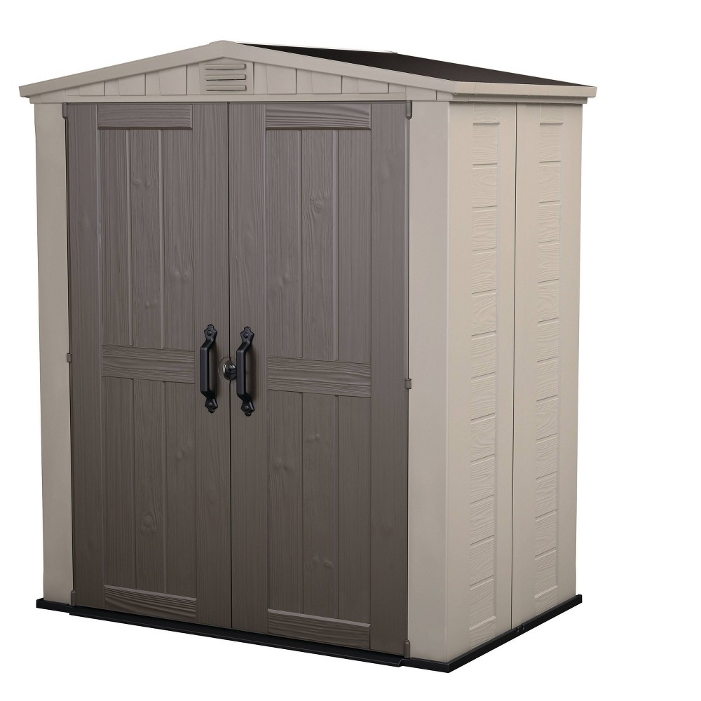 Photos - Garden Furniture Keter 6'x3' Factor Outdoor Storage Shed Brown 