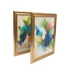 Gallery 57 (Set of 2) 16"x20" Colorful Abstracts Vintage Framed Canvas Wall Arts: Transitional Modern Decor, Gold Frame, Sawtooth Back Mount - 4 of 4