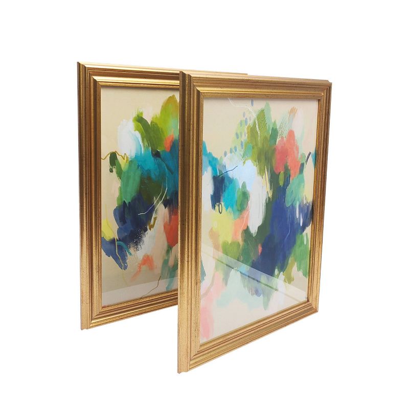 Gallery 57 (Set of 2) 16&#34;x20&#34; Colorful Abstracts Vintage Framed Canvas Wall Arts, 4 of 6