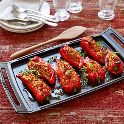 Staub Black Cast Iron Rectangular Griddle Pan with Handles