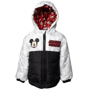 Disney Zip Up Winter Coat Puffer Jacket Toddler - 1 of 4