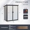 NicBex 5x3 Ft Outdoor Storage Shed Waterproof Resin Cabinet with Lockable Doors for Backyard Garden,Patio - 3 of 4